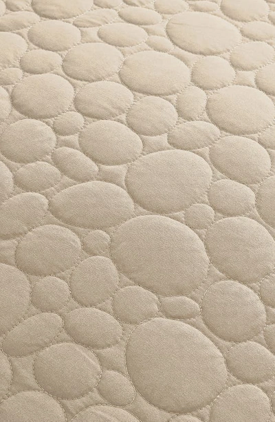 Southshore Fine Linens Pebble Embroidered Microfiber Oversize Quilt Set In Sandy Taupe