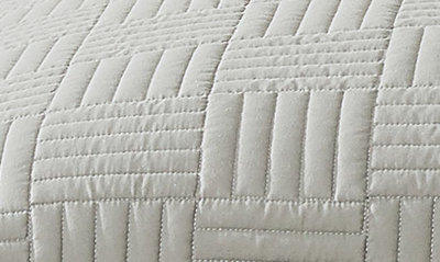 Southshore Fine Linens Grid Oversized Quilt Set In Grey
