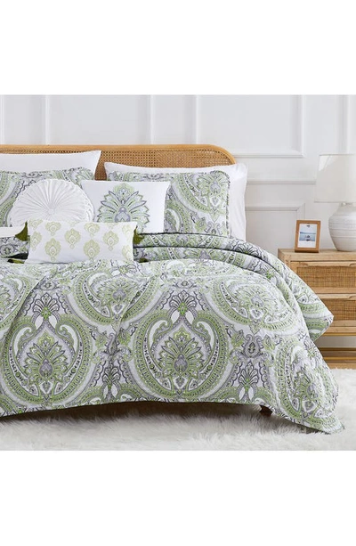 Shop Southshore Fine Linens Pure Melody Quilt Bedding Set In Green