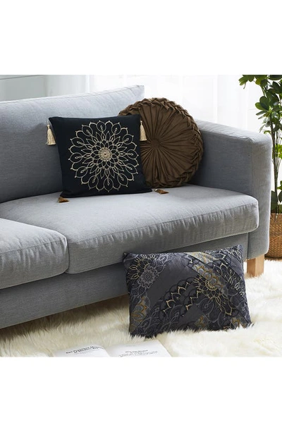 Southshore Fine Linens Midnight Floral Quilt Set In Black