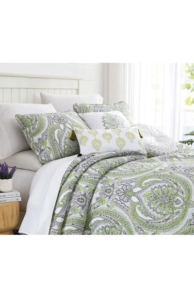 Shop Southshore Fine Linens Pure Melody Quilt Bedding Set In Green