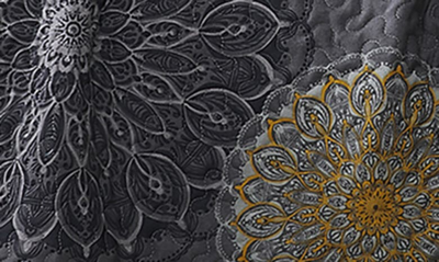 Southshore Fine Linens Midnight Floral Quilt Set In Black