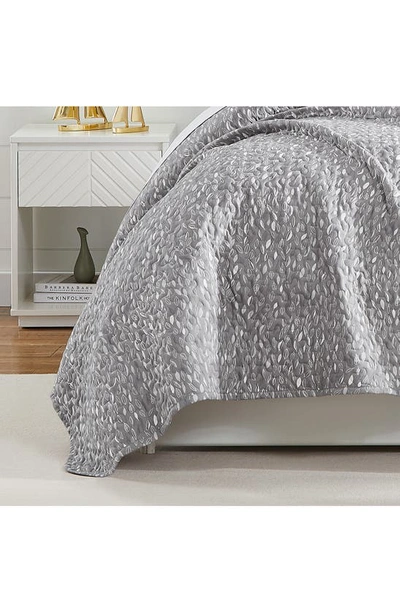 Southshore Fine Linens Botanical Leaves Quilt 6-piece Set In Grey
