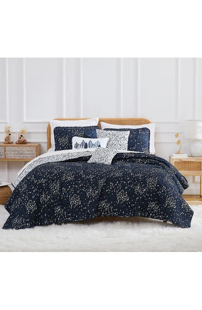 Southshore Fine Linens Botanical Leaves Quilt 6-piece Set In Blue