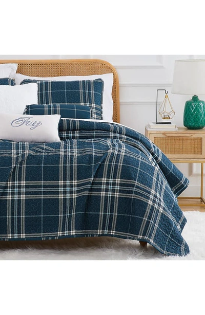 Southshore Fine Linens Vilano Plaid Quilt Bedding Set In Blue
