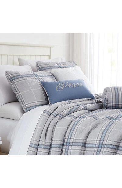 Southshore Fine Linens Vilano Plaid Quilt Bedding Set In Grey