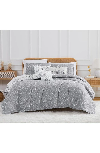 Southshore Fine Linens Botanical Leaves Quilt 6-piece Set In Grey