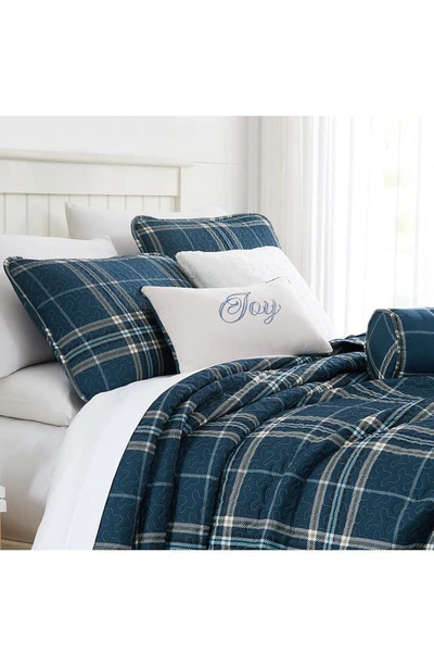 Southshore Fine Linens Vilano Plaid Quilt Bedding Set In Blue