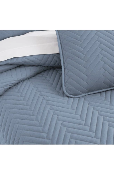 Southshore Fine Linens Chevron Quilt Set In Blue