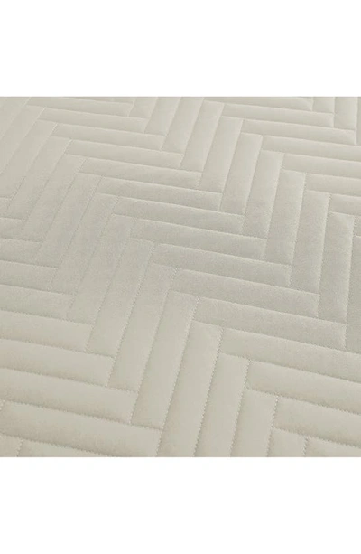 Southshore Fine Linens Chevron Quilt Set In Alabaster