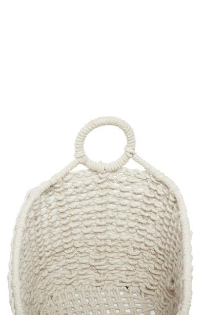 Ginger Birch Studio Ginger And Birch Studio Boho Oval Basket In White