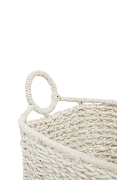 Ginger Birch Studio Ginger And Birch Studio Boho Oval Basket In White