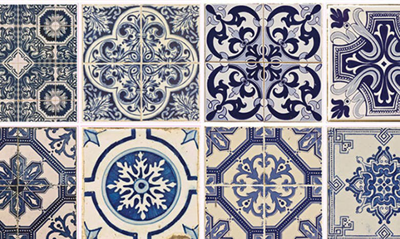 Shop Walplus Malaga Spanish 96-piece Tile Sticker Set In Blue