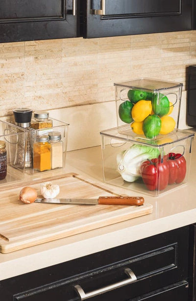 Sorbus Clear Lidded 3-piece Bin Set In Clear