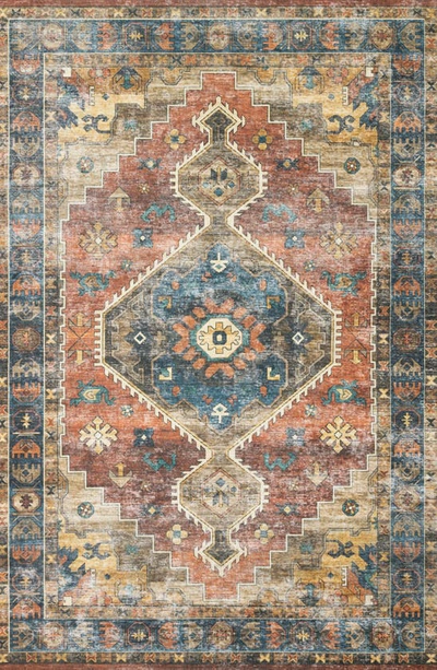 Loloi Ii Skye Collection Rug In Rust / Blue