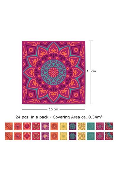 Shop Walplus Colorful Mandala Wall Tiles In Multicolored