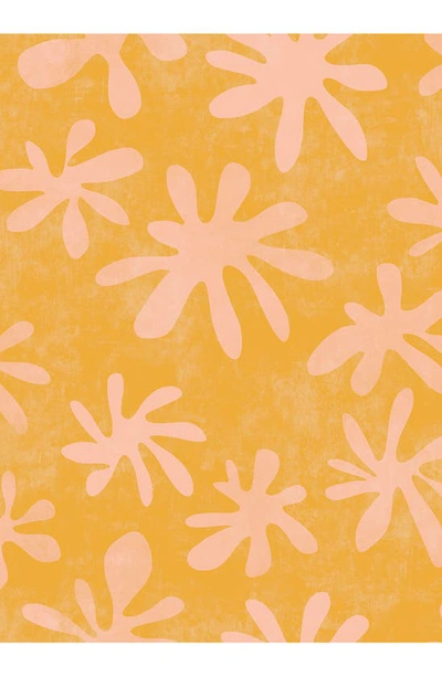 Wallpops Orange Field Peel & Stick Wallpaper In Orange