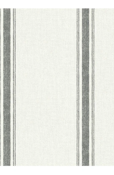 Shop Wallpops Linette Black Fabric Stripe Wallpaper
