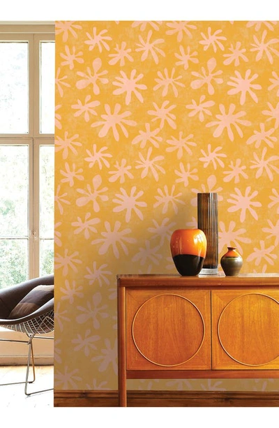 Wallpops Orange Field Peel & Stick Wallpaper In Orange