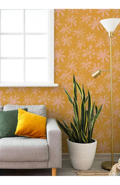 Wallpops Orange Field Peel & Stick Wallpaper In Orange
