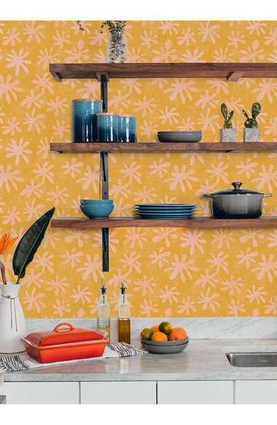 Wallpops Orange Field Peel & Stick Wallpaper In Orange