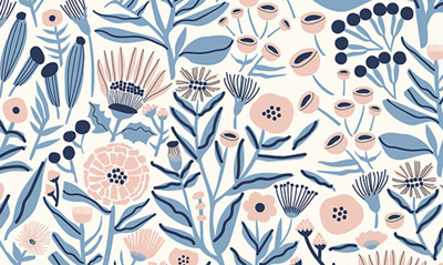 Shop Wallpops Marigold Forest Peel & Stick Wallpaper In Blue