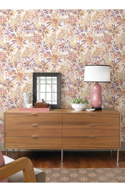 Shop Wallpops Naupaka Peel & Stick Wallpaper In Pink