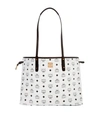 Mcm Shopper Project Visetos Reversible Tote Bag, White In White