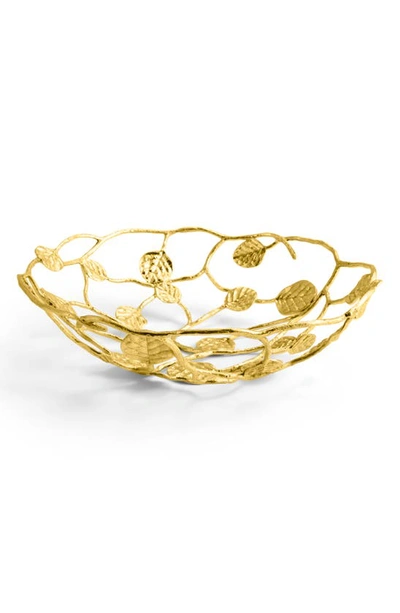 Shop Michael Aram Botanical Gold-tone Leaf Bowl In Gold Tone- Silver