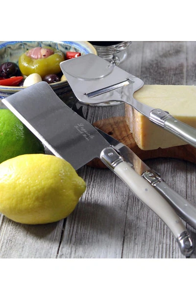 Shop French Home 5-piece Laguiole Mist Cheese Knife/fork & Slicer Set In Mist Colors