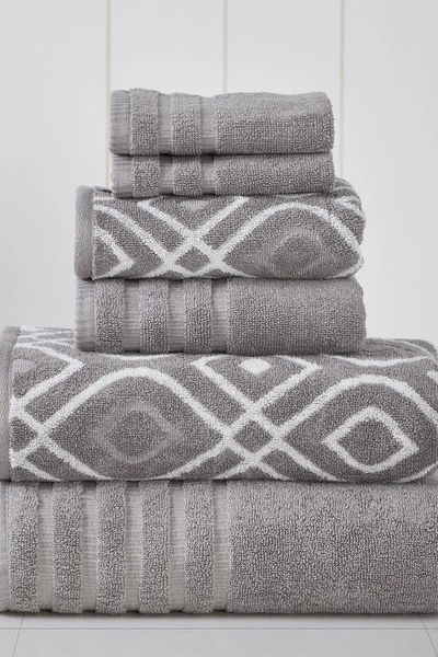 Modern Threads Yard Dyed Towel 6-piece Set In Ash Grey