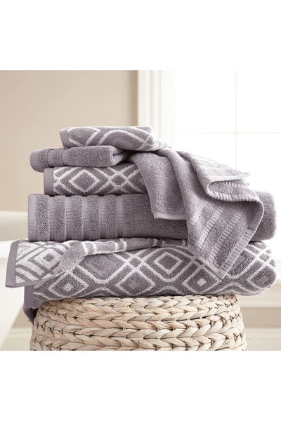 Modern Threads Yard Dyed Towel 6-piece Set In Ash Grey