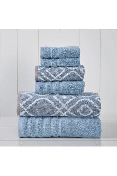 Modern Threads Yard Dyed Towel 6-piece Set In Blue
