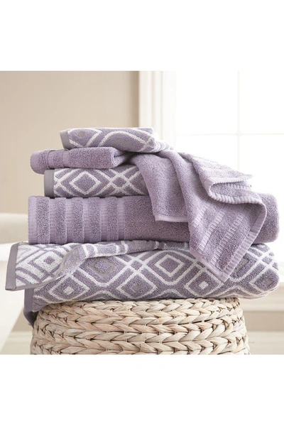 Modern Threads Yard Dyed Towel 6-piece Set In Grey Lavender