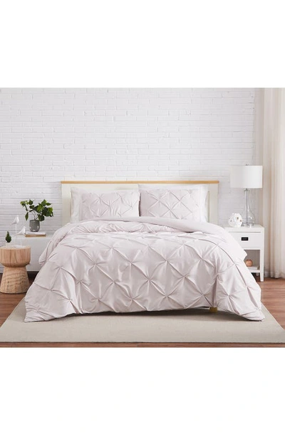 Shop Southshore Fine Linens Pinch Pintuck Duvet Cover Set In Bone