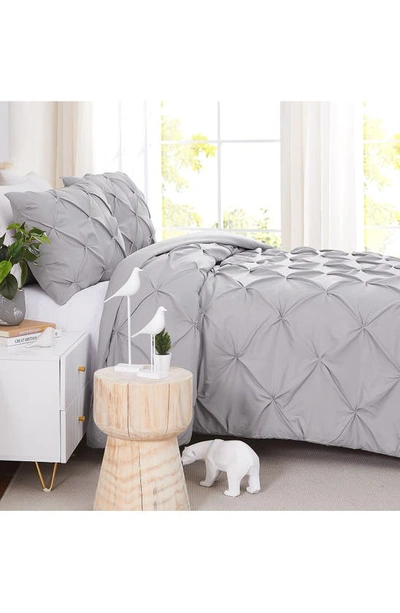 Southshore Fine Linens Pinch Pintuck Duvet Cover Set In Steel Grey