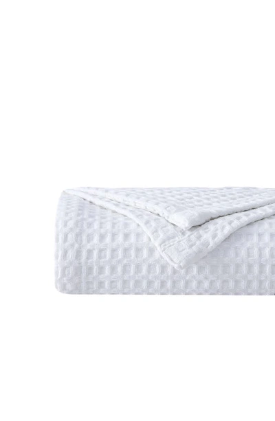 Southshore Fine Linens Waffle Cotton Blanket In White