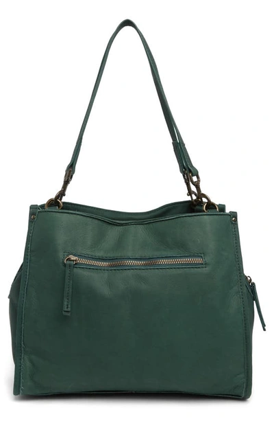 Shop American Leather Co. Lenox Leather Satchel In Hunter Green