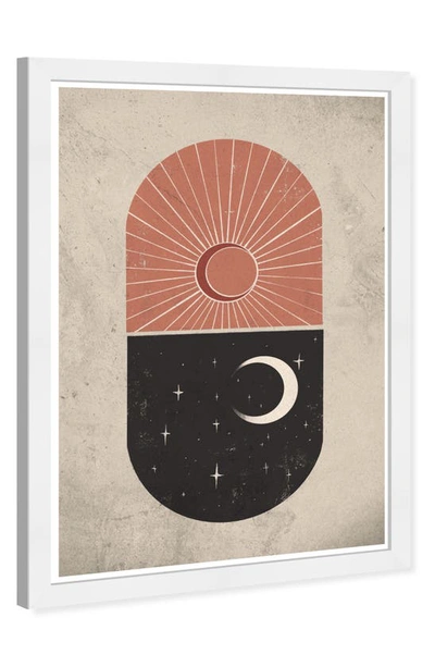 Wynwood Studio Sun & Moon Cavnas Art In Orange