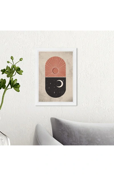 Wynwood Studio Sun & Moon Cavnas Art In Orange