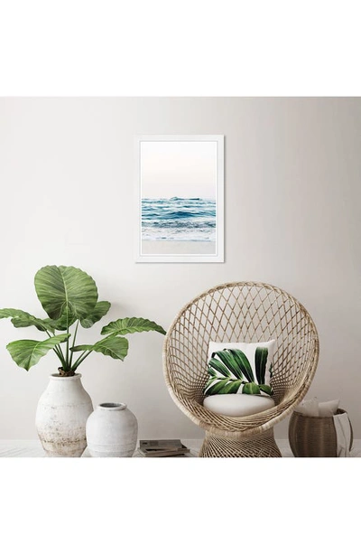 Shop Wynwood Studio Mitad Sea Framed Art Print In Blue