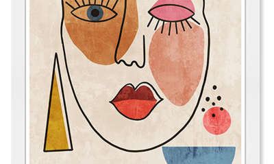 Wynwood Studio Abstract Face Canvas Art In White