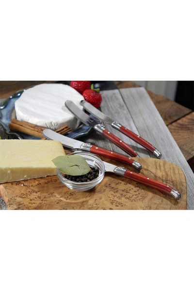 French Home 7-piece Laguiole Pakkawood Cheese Set In Wood Grain