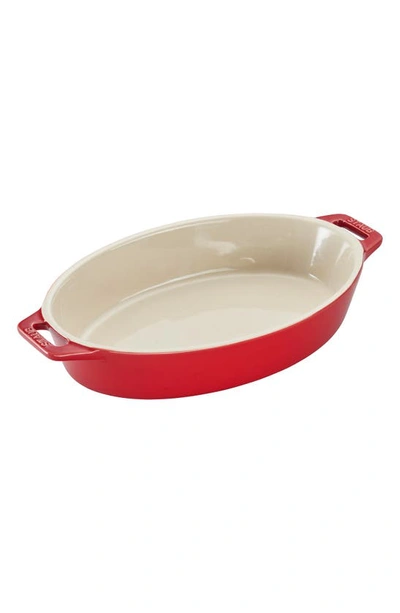 Shop Staub 4-piece Ceramic Baking Dish Set In Cherry