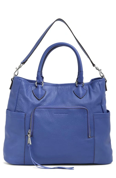 Shop Aimee Kestenberg Sunbury Leather Tote Bag In Blue Iris