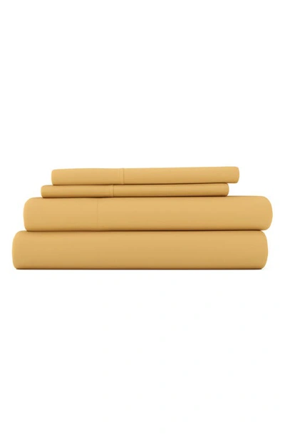 Shop Homespun Premium Ultra Soft 4-piece Bed Sheets Set In Gold