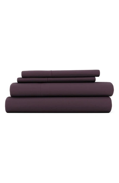Shop Homespun Premium Ultra Soft 4-piece Bed Sheets Set In Purple
