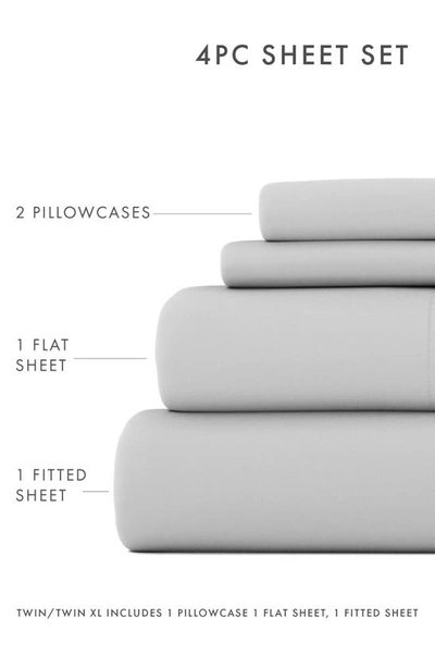 Shop Homespun Premium Ultra Soft 4-piece Bed Sheets Set In Light Gray