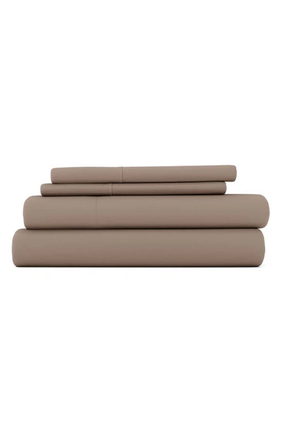 Shop Homespun Premium Ultra Soft 4-piece Bed Sheets Set In Taupe