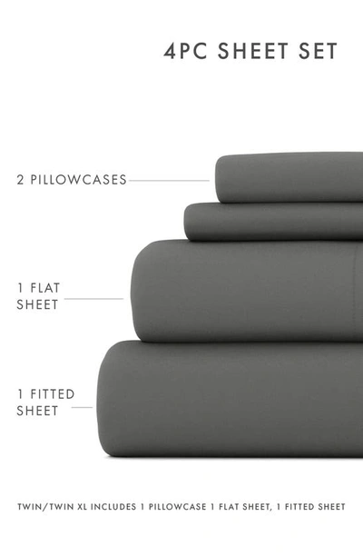 Shop Homespun Premium Ultra Soft 4-piece Bed Sheets Set In Gray